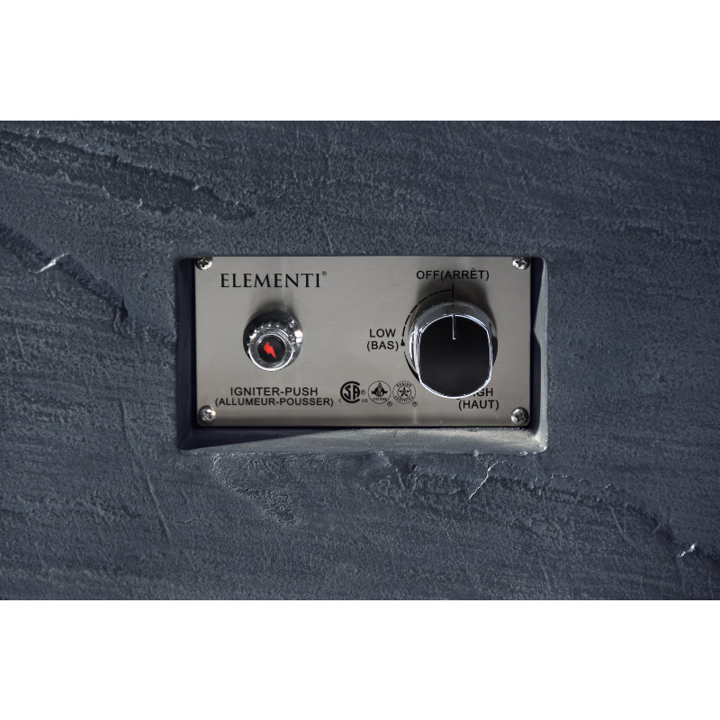 Roraima Propane Fire Table in Slate Black