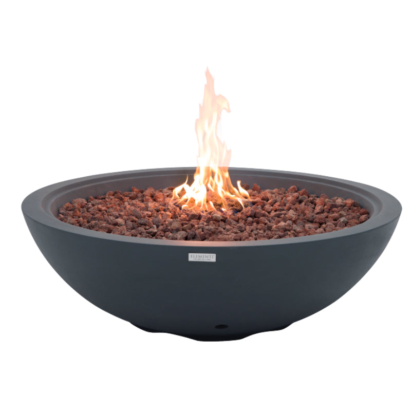 Rose Bowl Propane Fire Table in Dark Gray