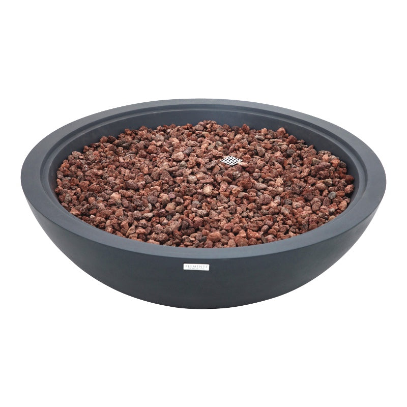 Rose Bowl Propane Fire Table in Dark Gray