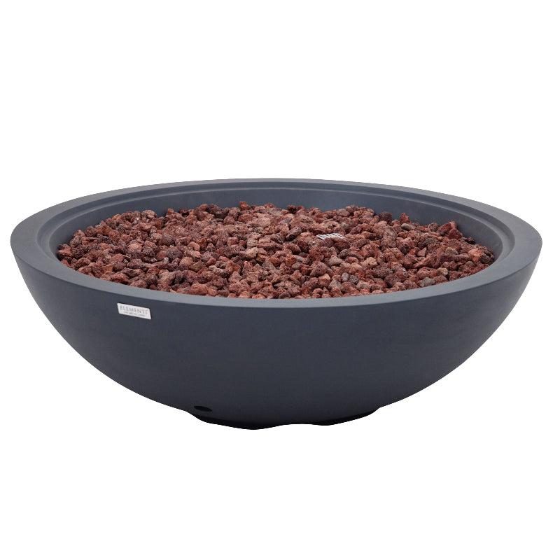 Rose Bowl Propane Fire Table in Dark Gray