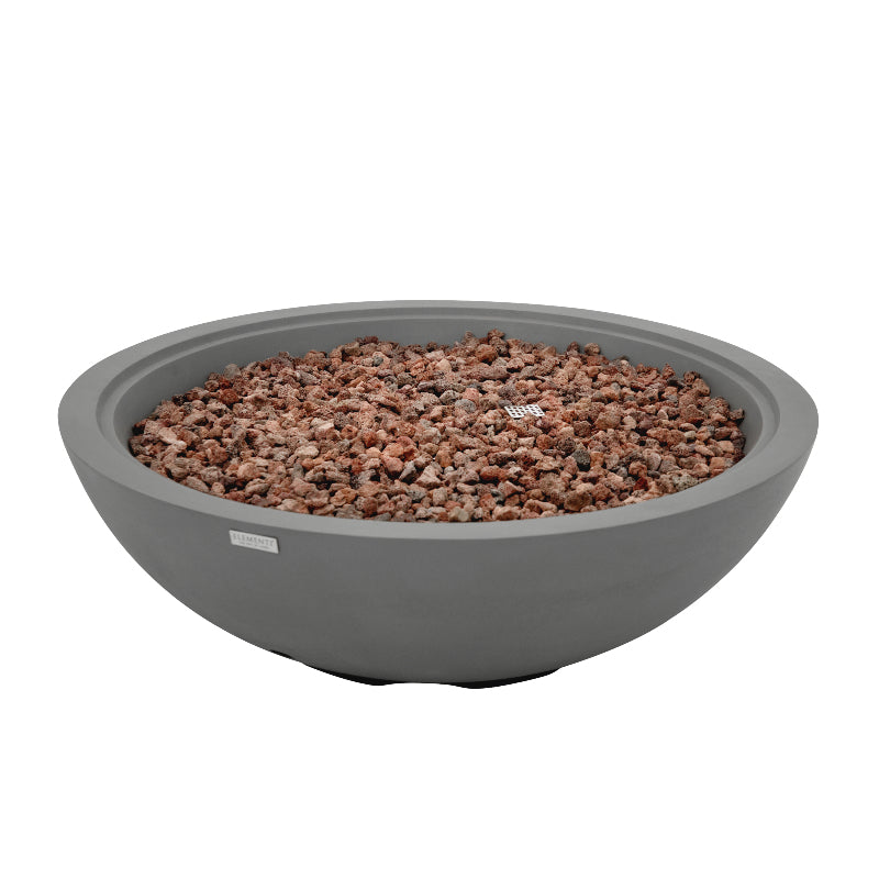 Rose Bowl Propane Fire Table in Light Gray