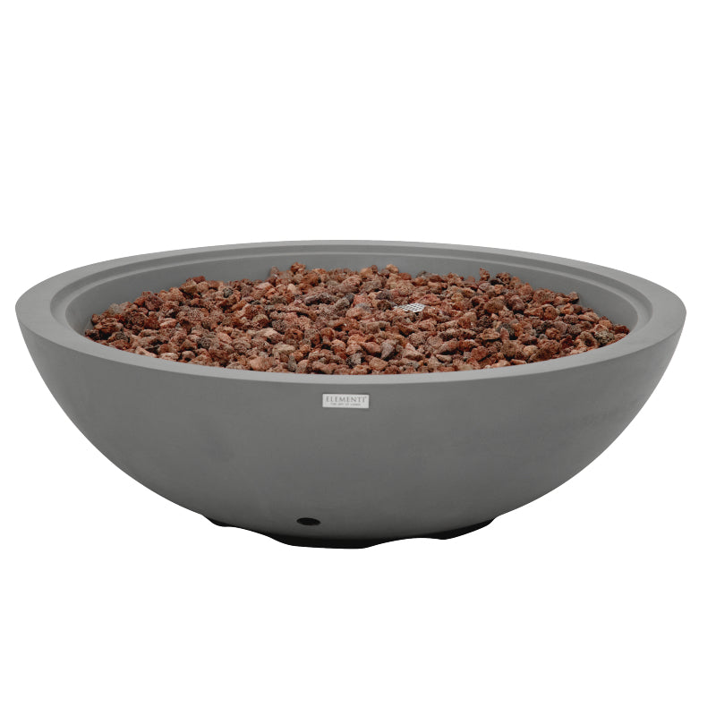 Rose Bowl Propane Fire Table in Light Gray