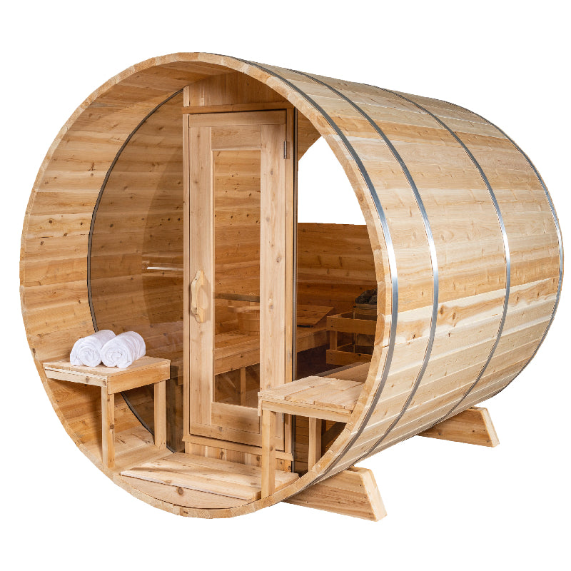 Canadian Timber Serenity MP Cedar 3-4 Person Traditional Outdoor Barrel Sauna