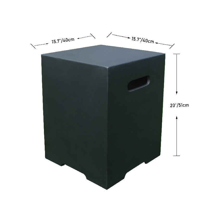 Square Propane Tank Cover in Black