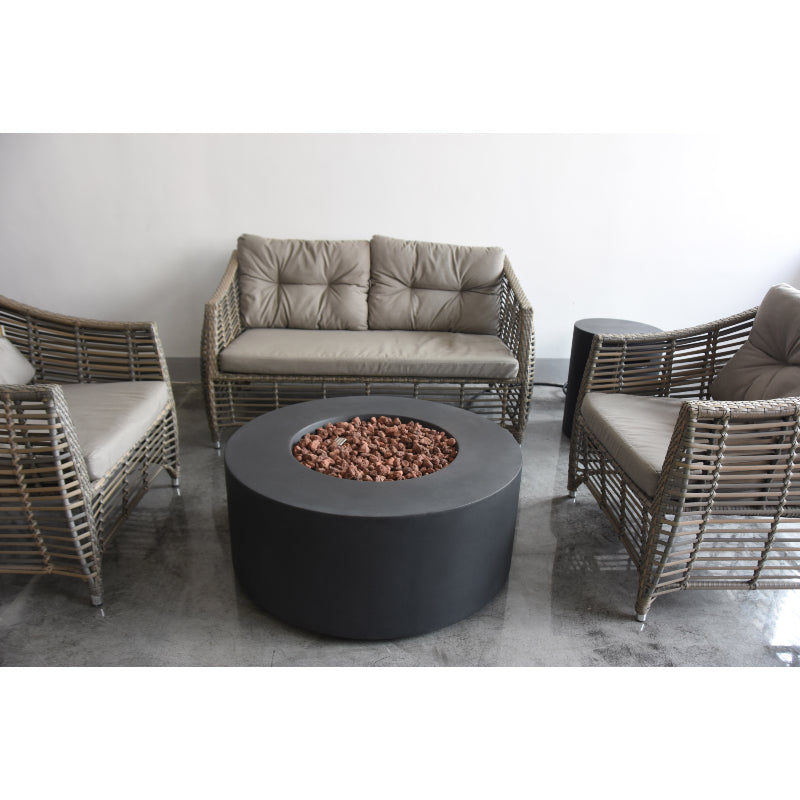 Venice Propane Fire Table in Dark Gray