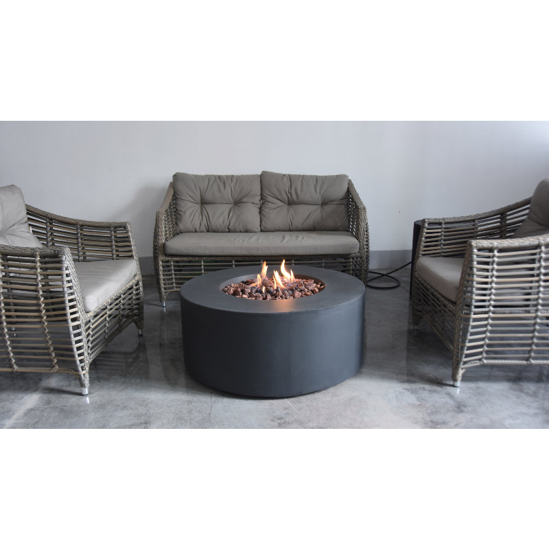Venice Propane Fire Table in Dark Gray