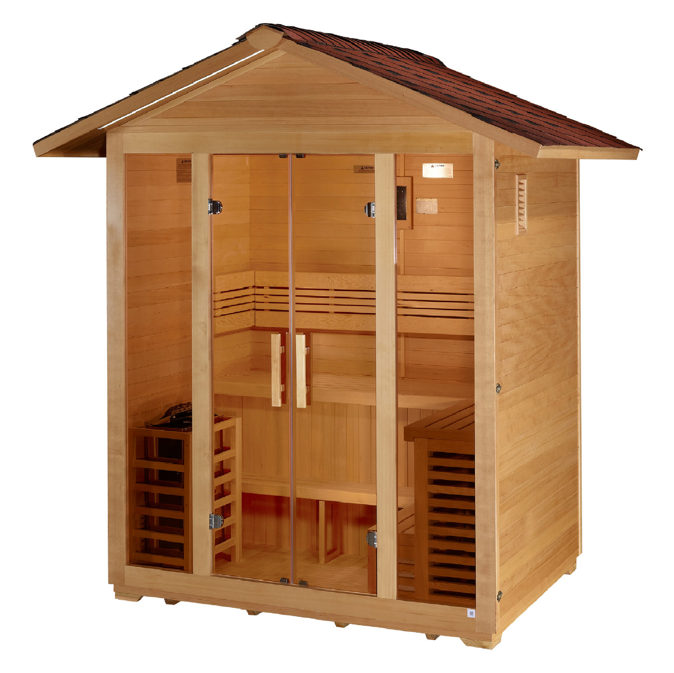 Vorarlberg Canadian Hemlock 5-Person Traditional Outdoor Classic Sauna