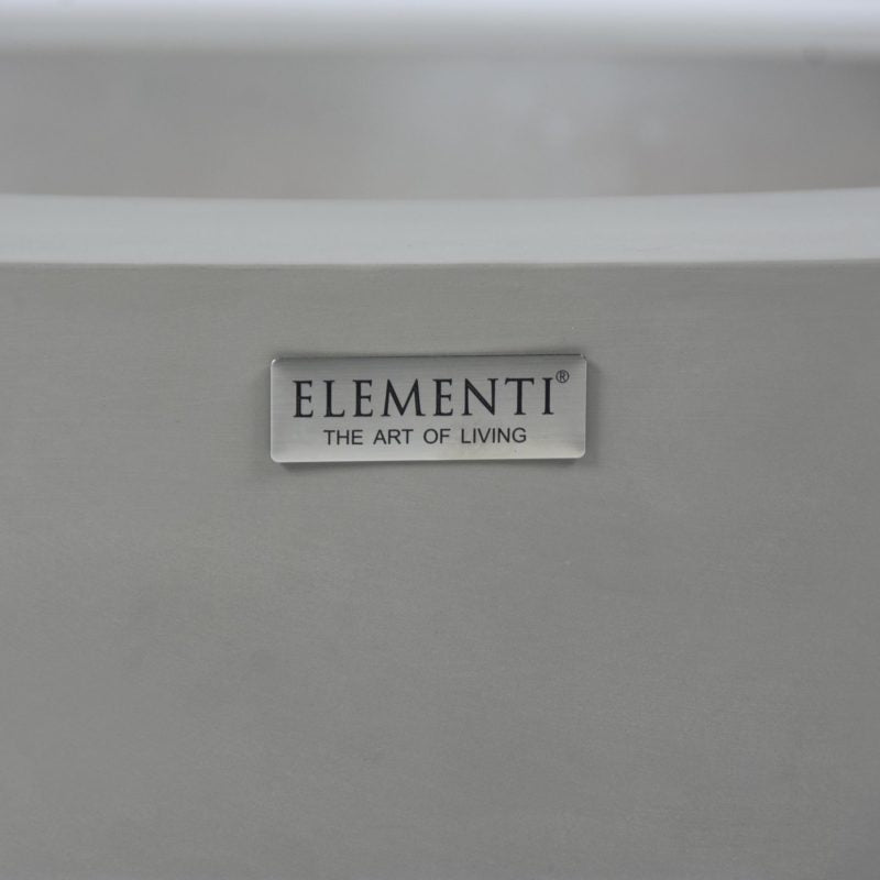 Lunar Bowl Propane Fire Table in Light Gray