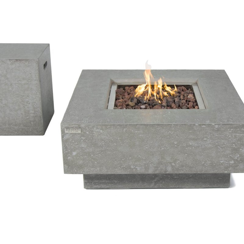 Manhattan Propane Fire Table in Light Gray