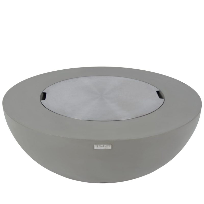 Lunar Bowl Propane Fire Table in Light Gray