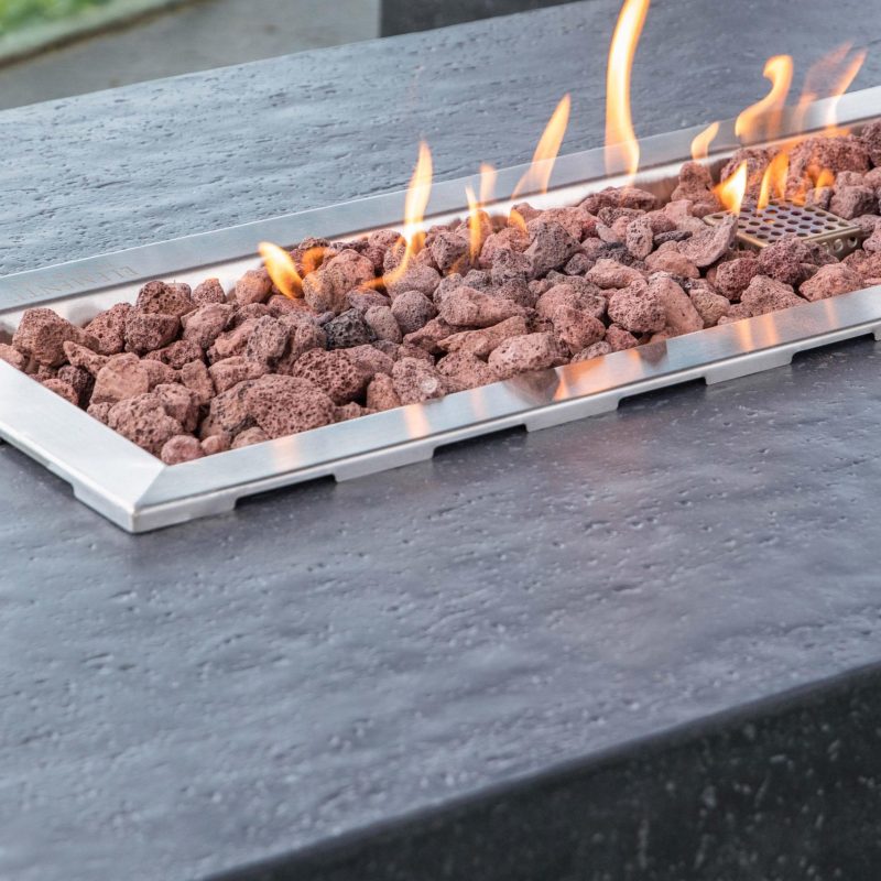 Hampton Propane Fire Table in Dark Gray