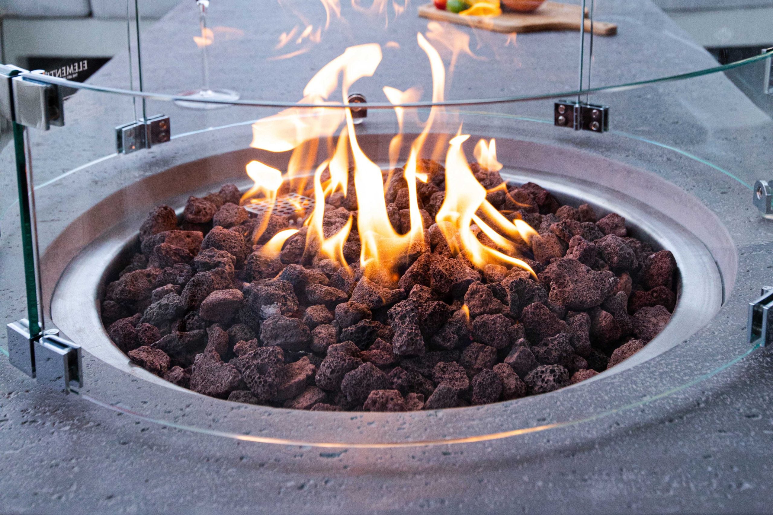 Metropolis Propane Fire Table in Light Gray