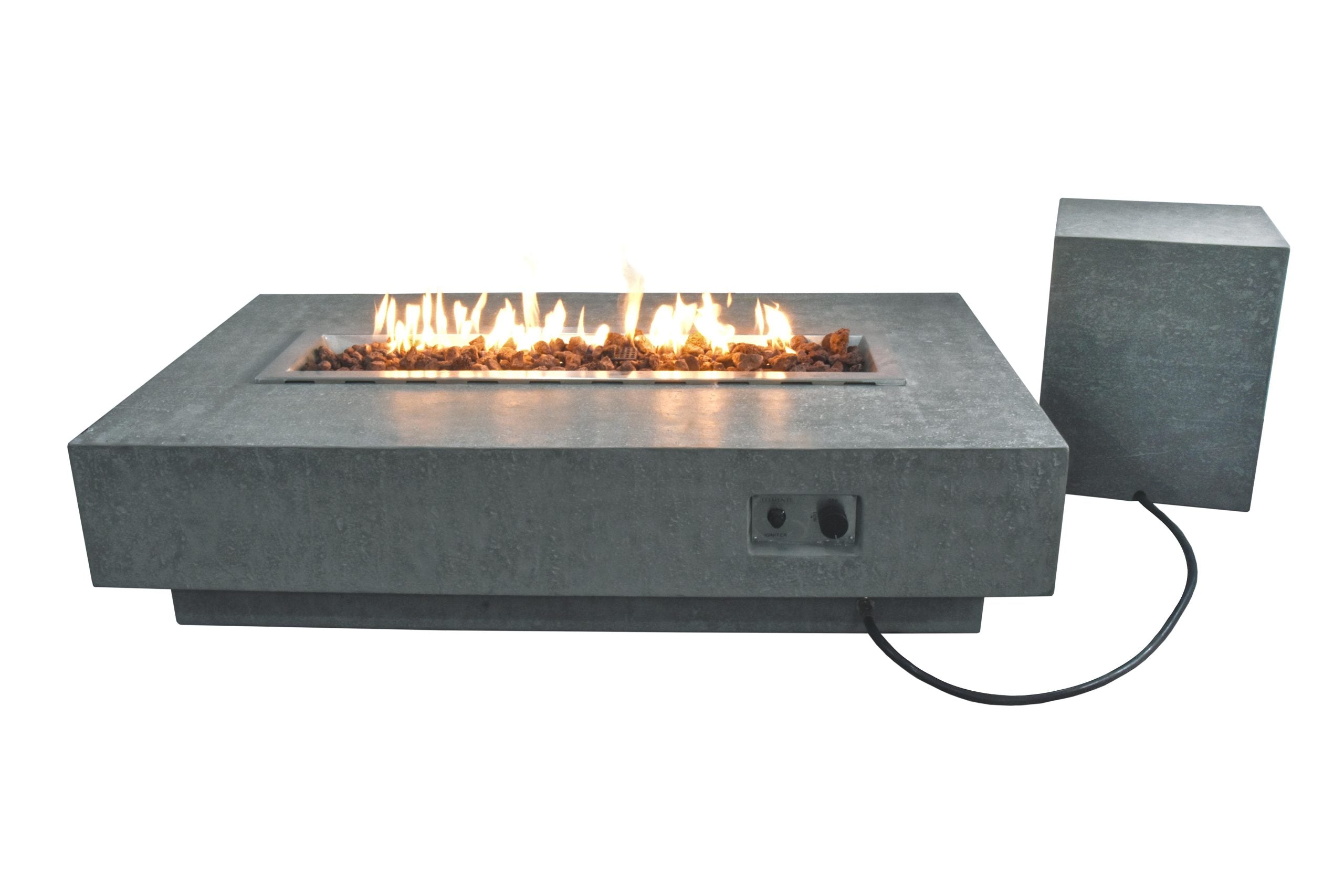 Hampton Propane Fire Table in Light Gray