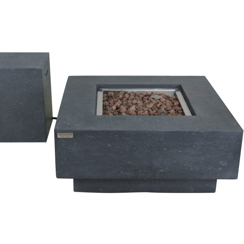 Manhattan Propane Fire Table in Dark Gray