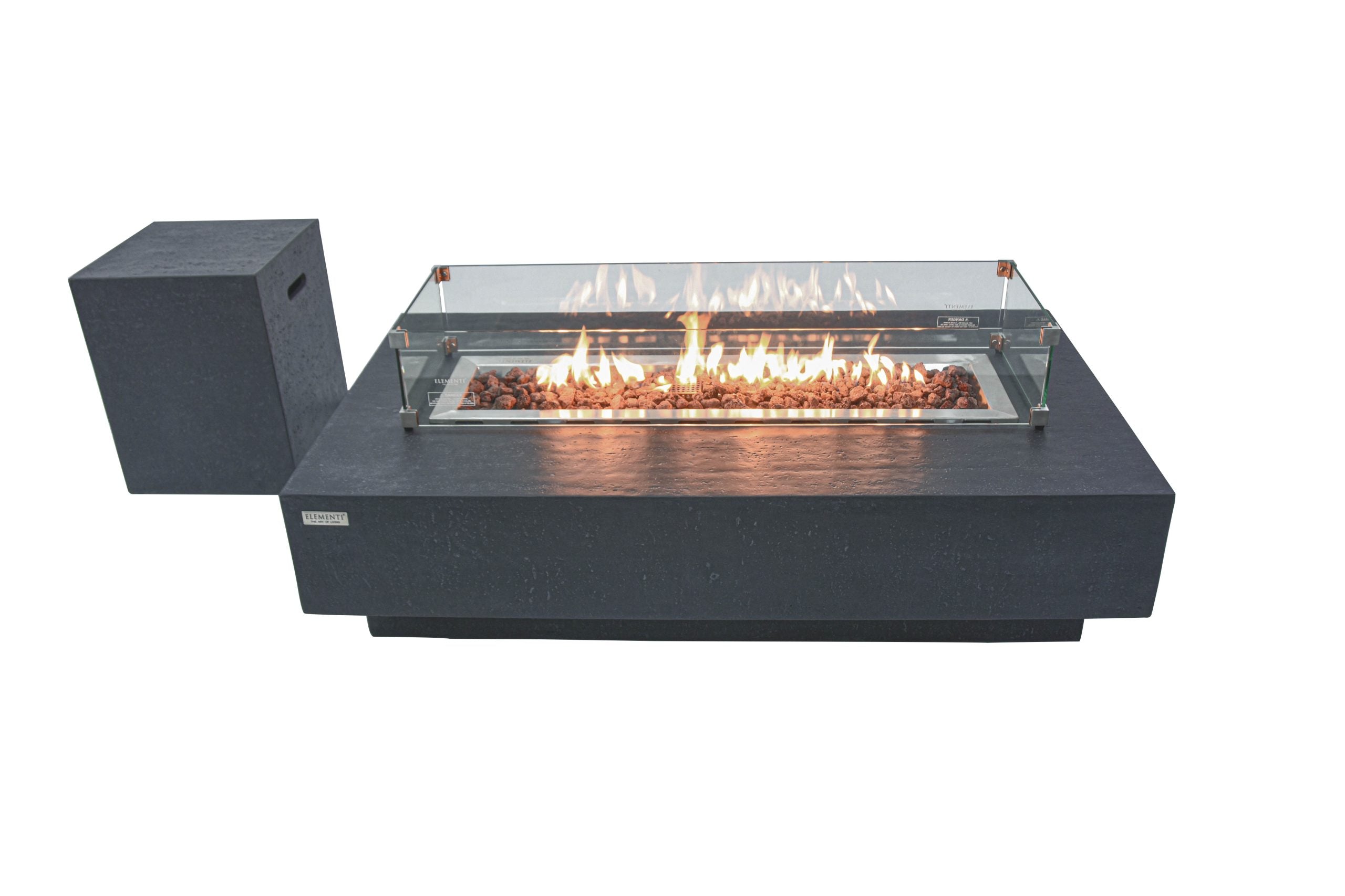 Hampton Propane Fire Table in Dark Gray