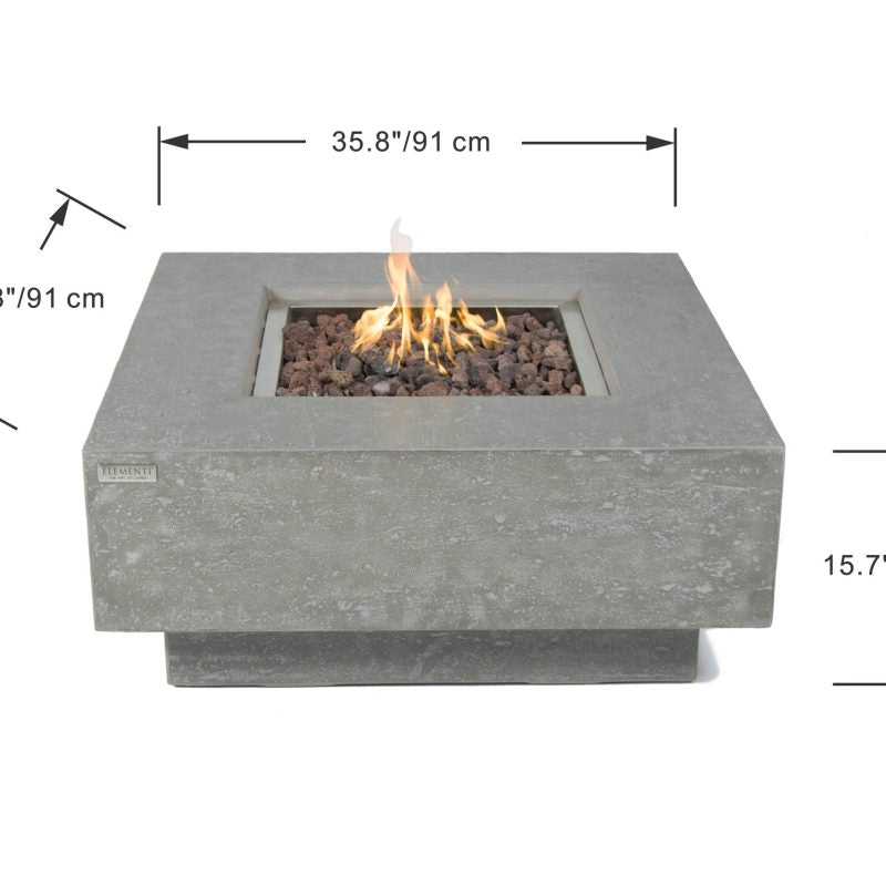 Manhattan Propane Fire Table in Light Gray
