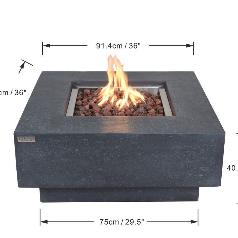 Manhattan Propane Fire Table in Dark Gray