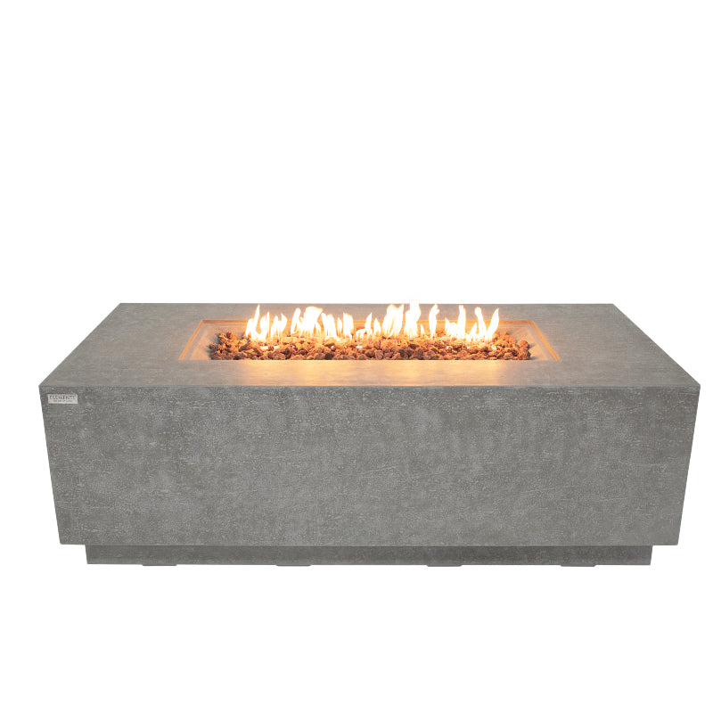 Andes Fire Table with Hidden Propane Tank in Light Gray