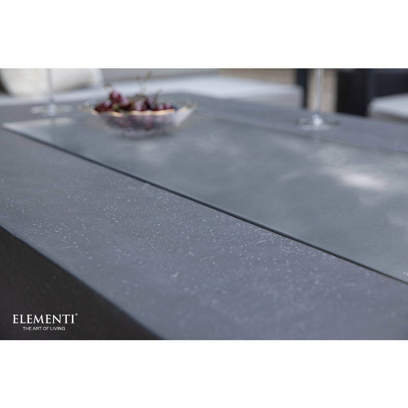 Andes Fire Table with Hidden Propane Tank in Dark Gray