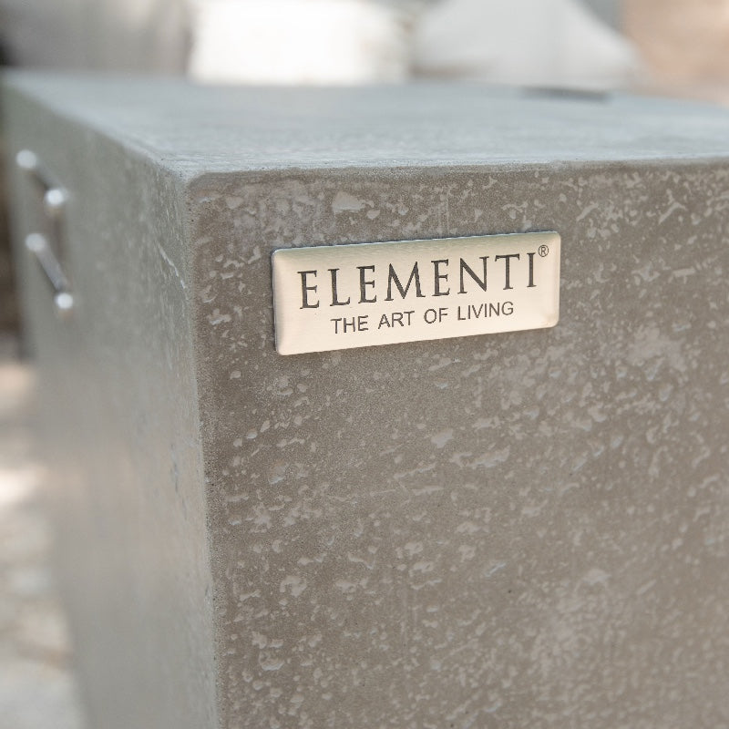 Andes Fire Table with Hidden Propane Tank in Light Gray