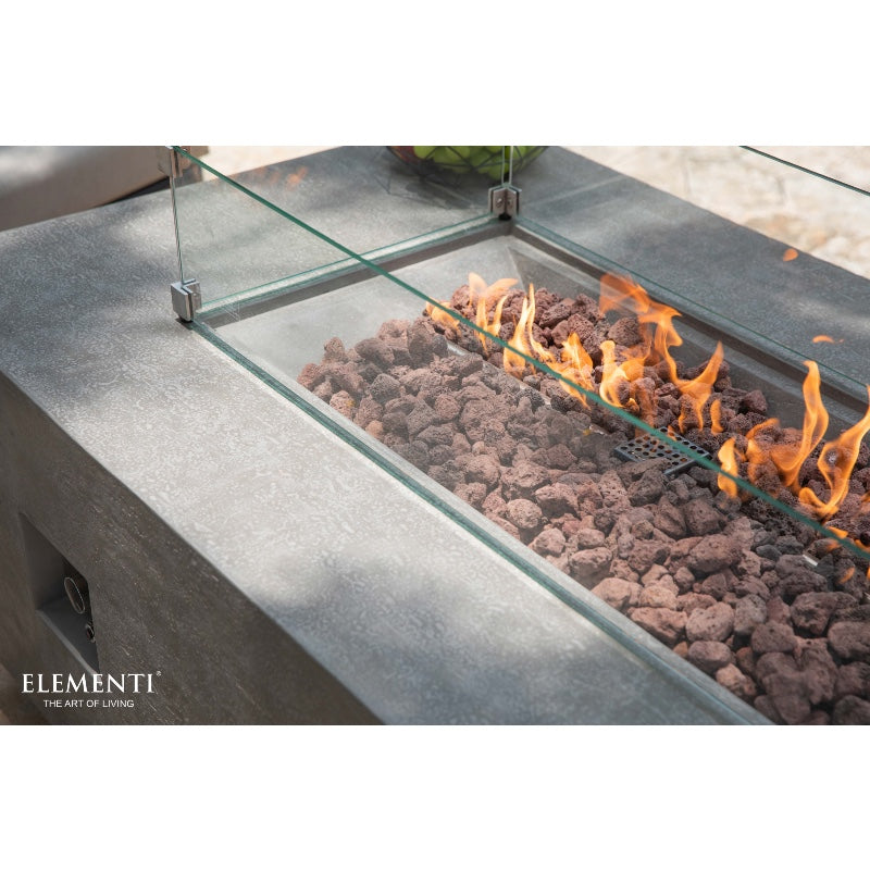 Andes Fire Table with Hidden Propane Tank in Light Gray