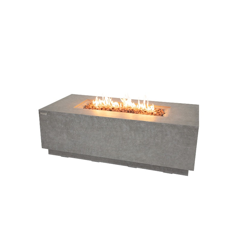 Andes Fire Table with Hidden Propane Tank in Light Gray