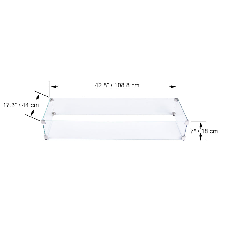 Wind Screen for Andes Propane Fire Table