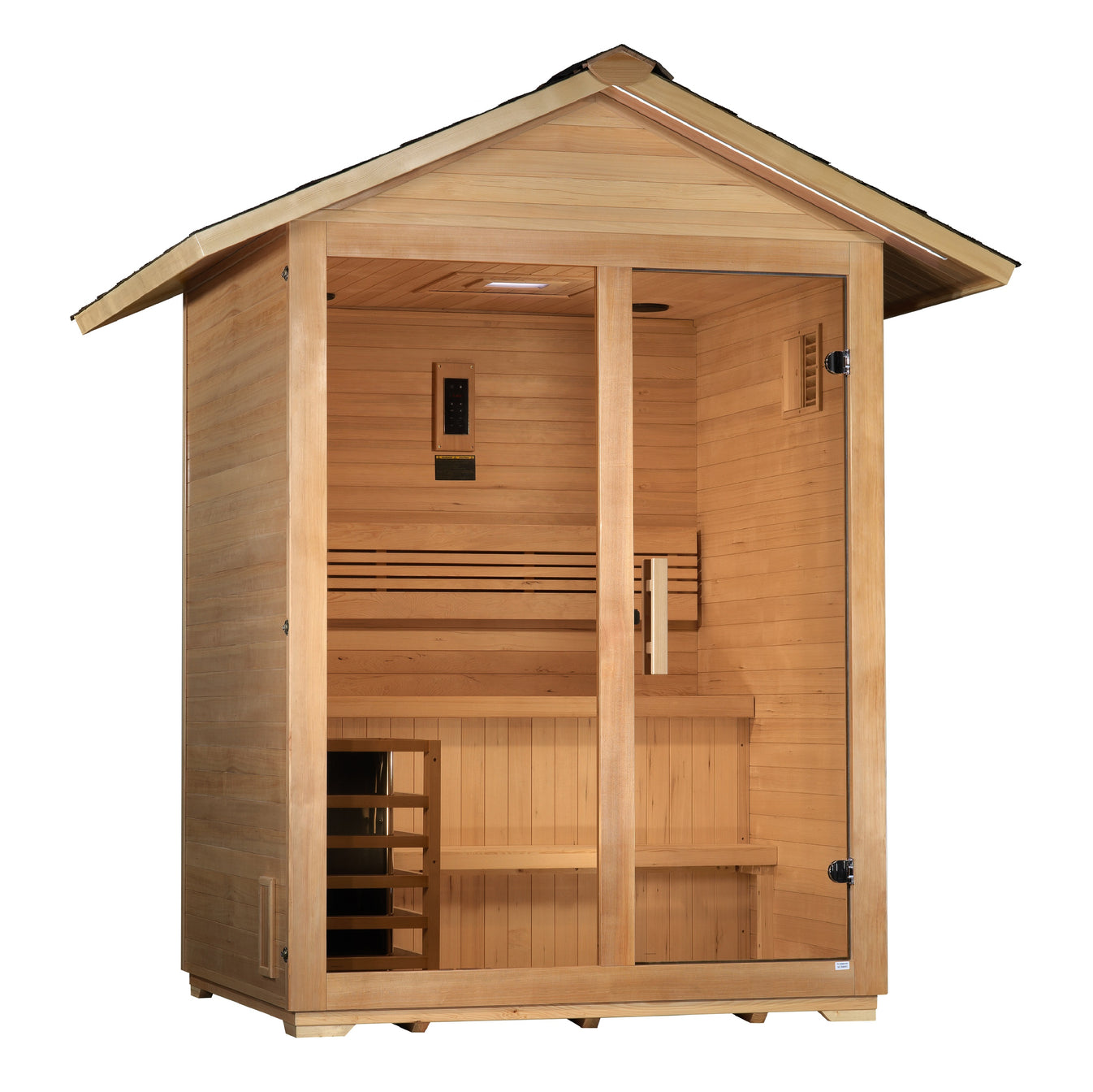 Arlberg Canadian Hemlock 3-Person Traditional Outdoor Classic Sauna