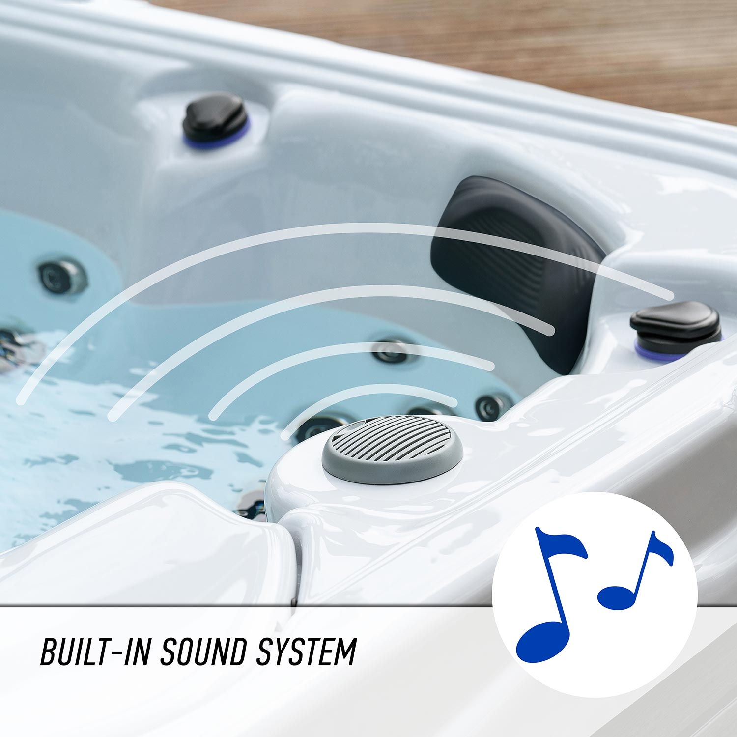 Hollywood 5-Person 51-Jet Square Hot Tub