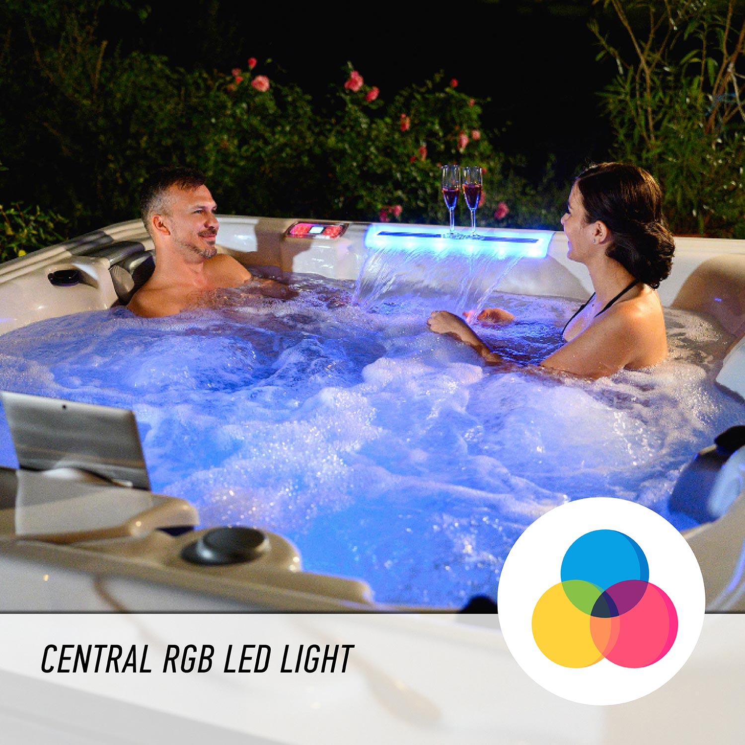 Hollywood 5-Person 51-Jet Square Hot Tub