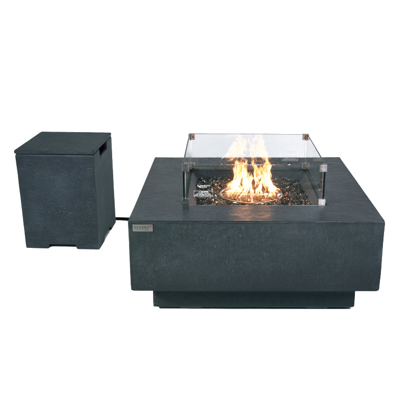 Bergen Propane Fire Table in Dark Gray