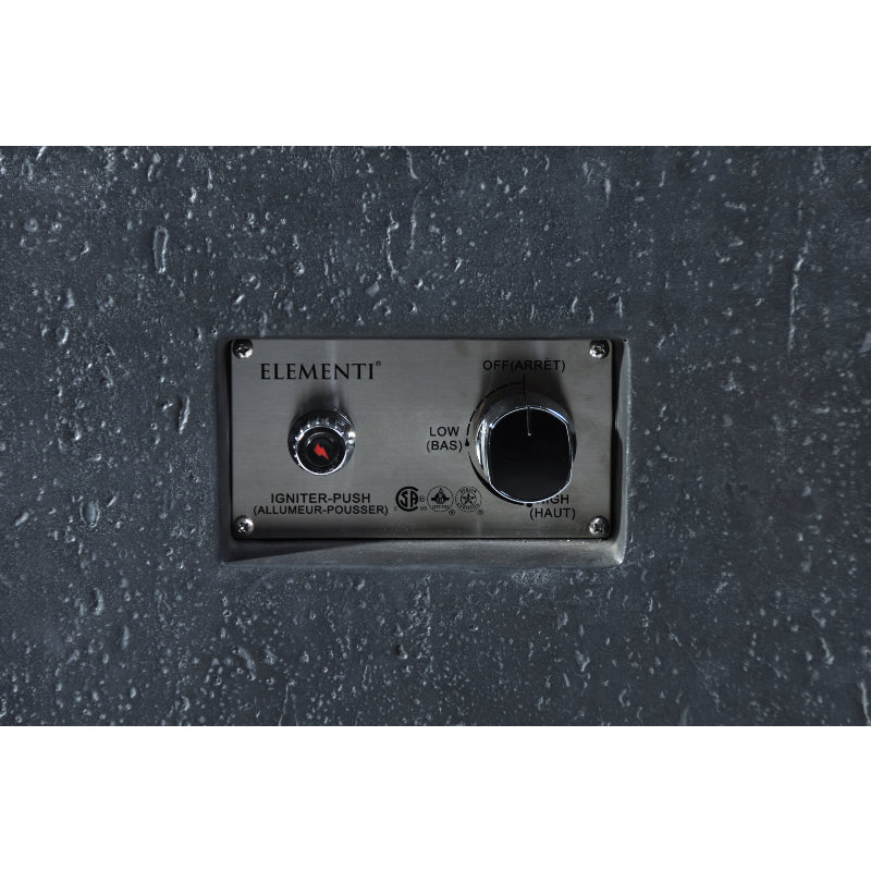 Bergen Propane Fire Table in Dark Gray