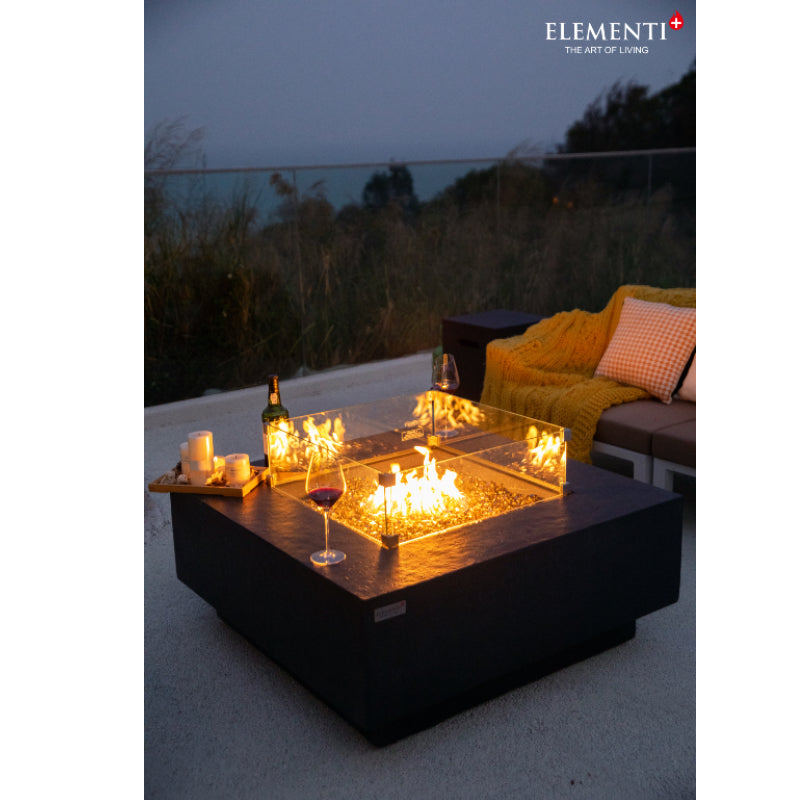 Bergen Propane Fire Table in Dark Gray