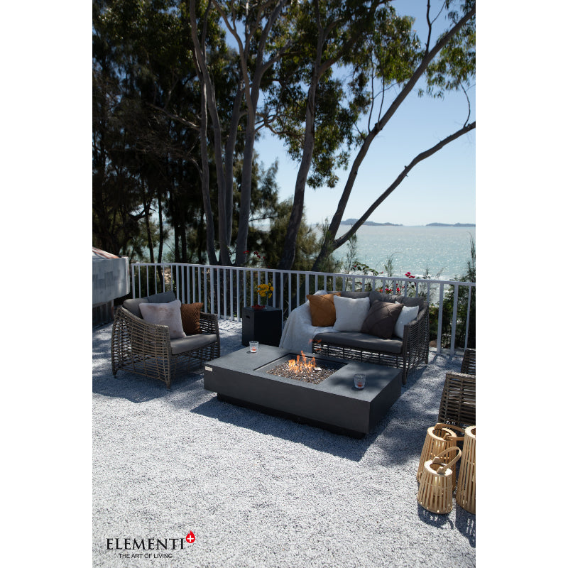 Cannes Propane Fire Table in Dark Gray