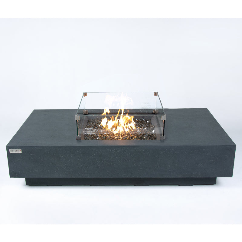 Cannes Propane Fire Table in Dark Gray