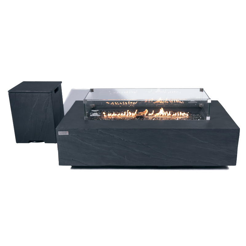 Cape Town Propane Fire Table in Slate Black