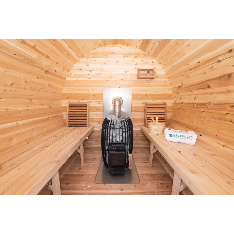 Canadian Timber Elation Cedar 2-4 Person Traditional Outdoor Barrel Sauna