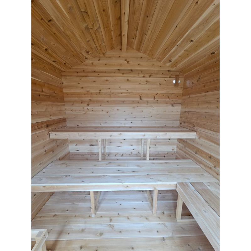 Canadian Timber Georgian Cedar Outdoor Cabin Sauna (3-4 Person) with Harvia 8kW Heater