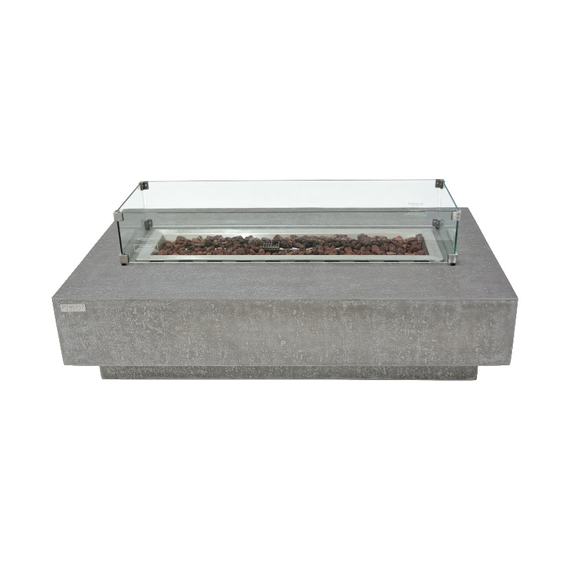 Hampton Propane Fire Table in Light Gray