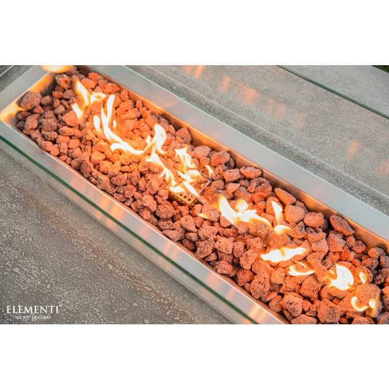 Hampton Propane Fire Table in Light Gray
