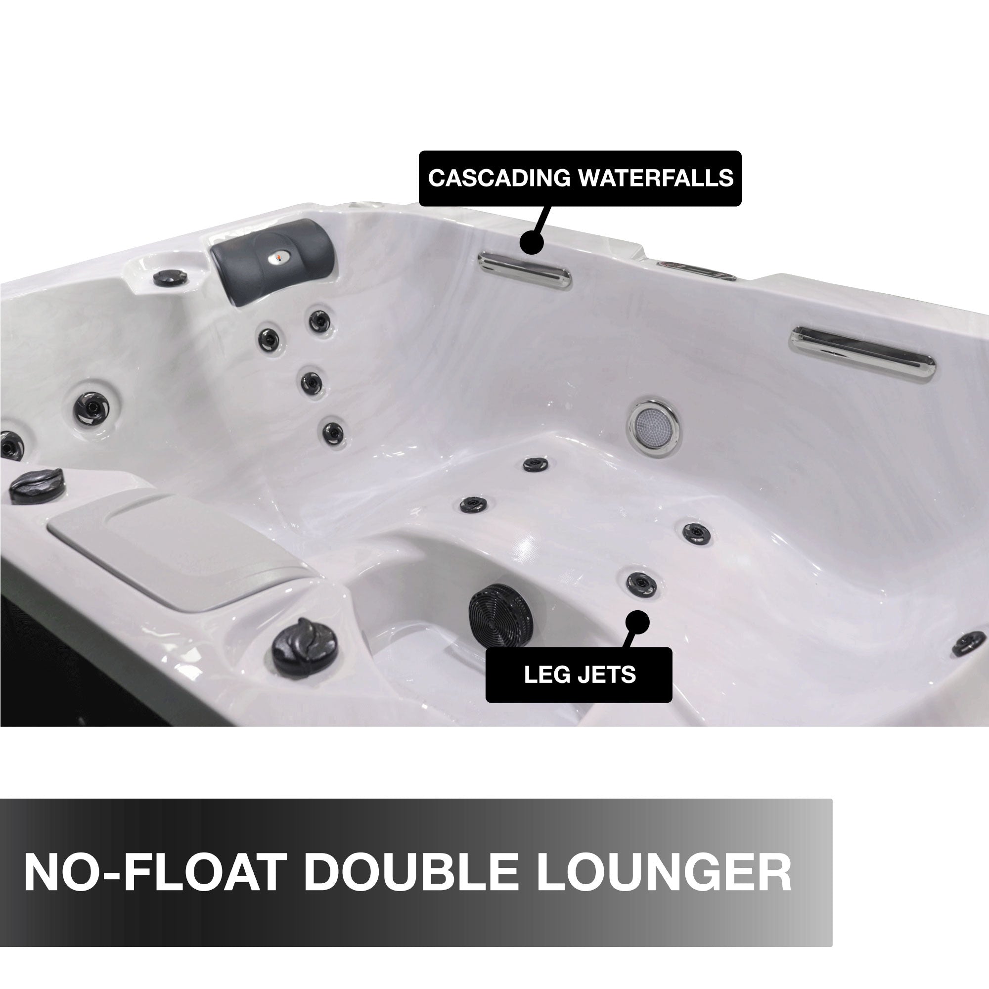 LYS4000 4-Person Plug & Play Hot Tub with Double Lounger