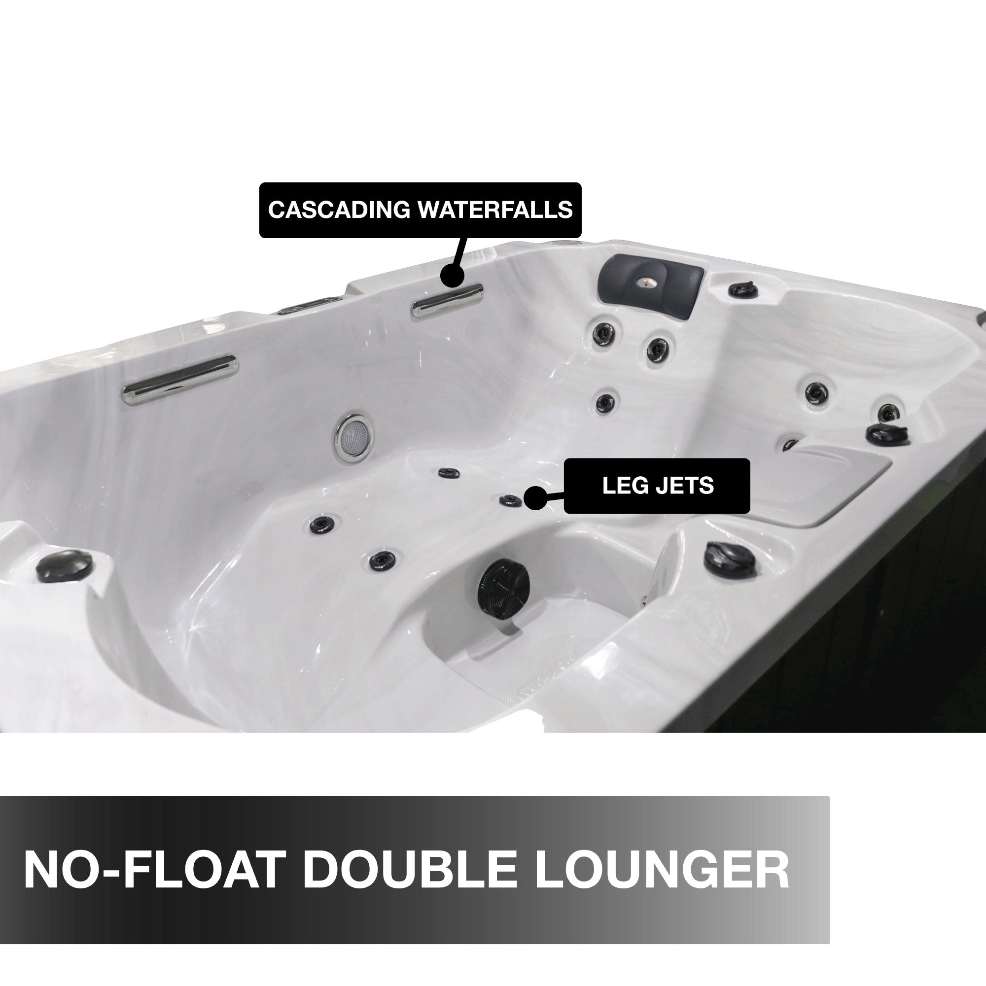 LYS4000 4-Person Plug & Play Hot Tub with Double Lounger