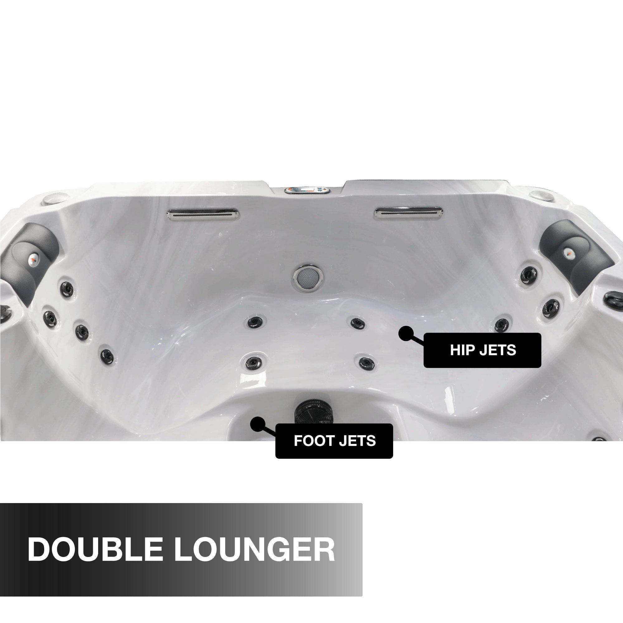 LYS4000 4-Person Plug & Play Hot Tub with Double Lounger