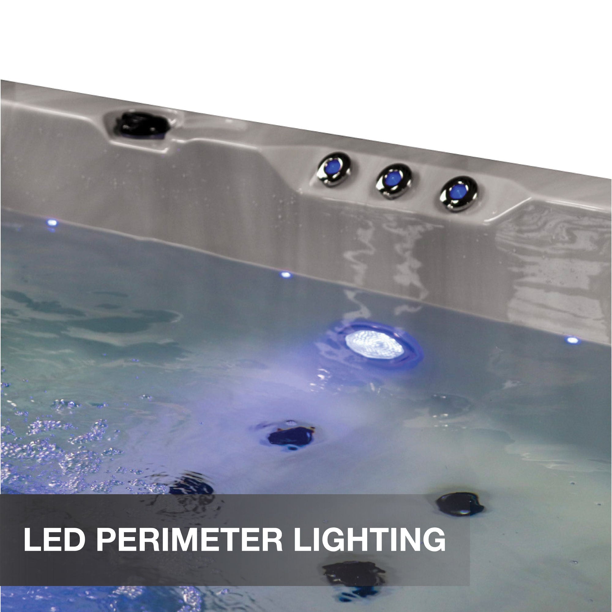 LYS6000 6-Person 46-Jet Hot Tub with Lounger