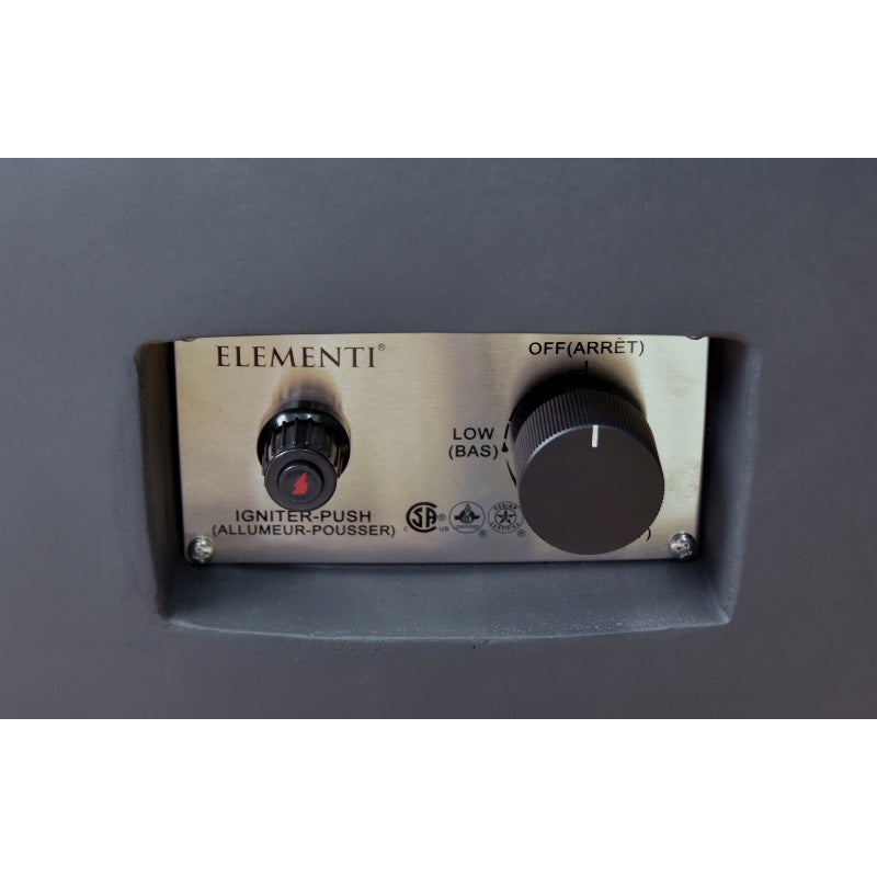 Lunar Bowl Propane Fire Table in Dark Gray