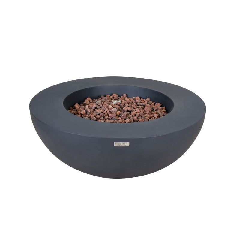 Lunar Bowl Propane Fire Table in Dark Gray