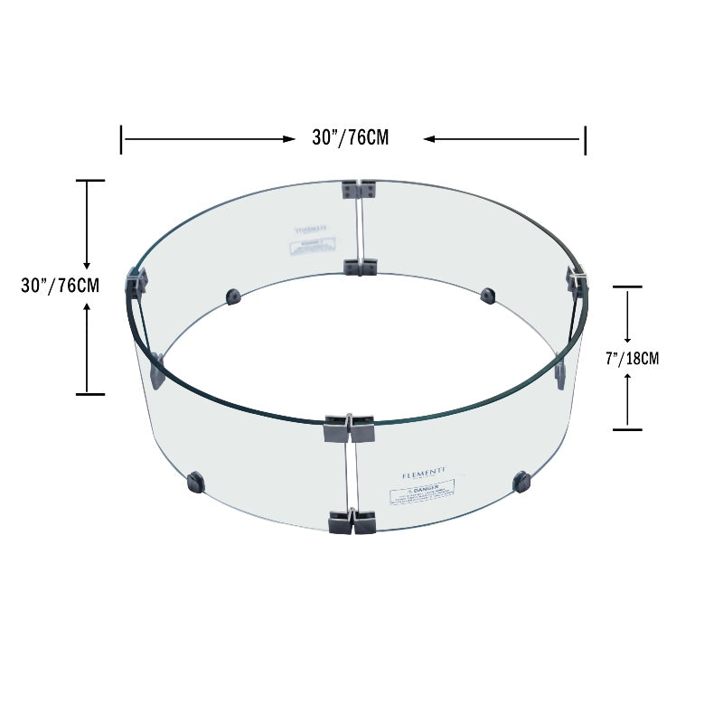 Wind Screen for Lunar Bowl Propane Fire Table