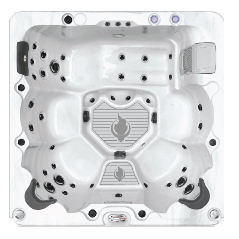 LYS6000 6-Person 46-Jet Hot Tub with Lounger