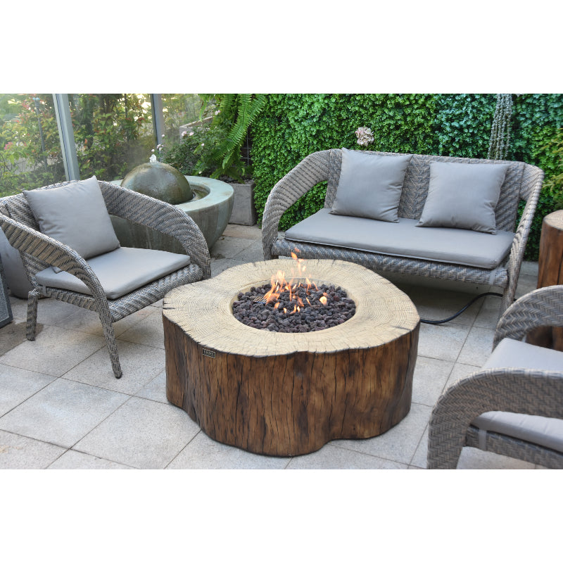 Manchester Propane Fire Table in Red Wood