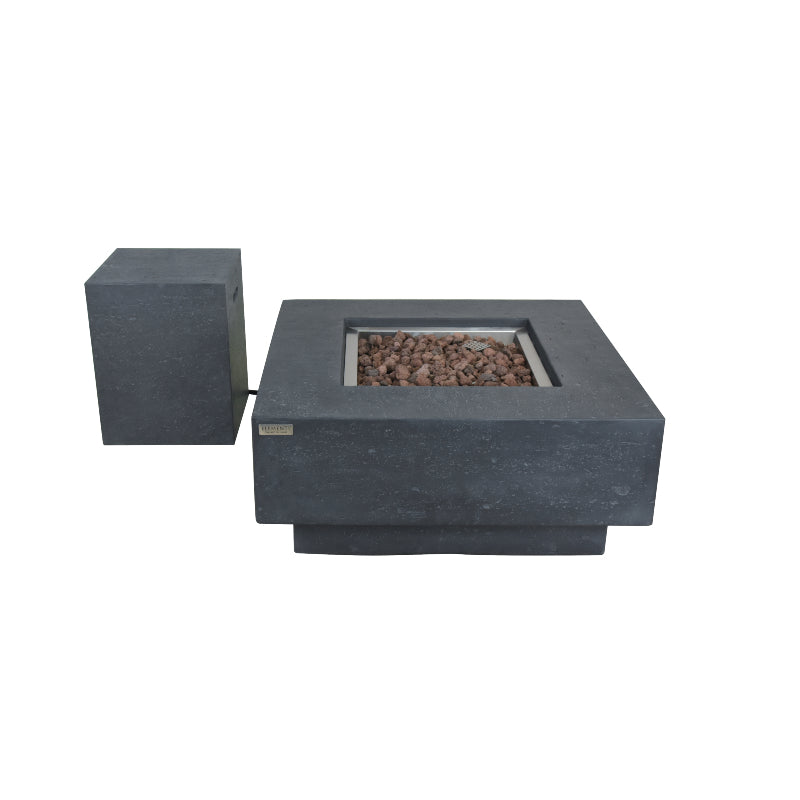 Manhattan Propane Fire Table in Dark Gray